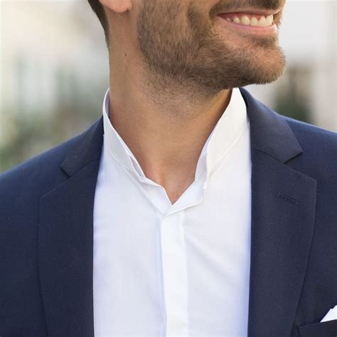 chemise col inversé homme